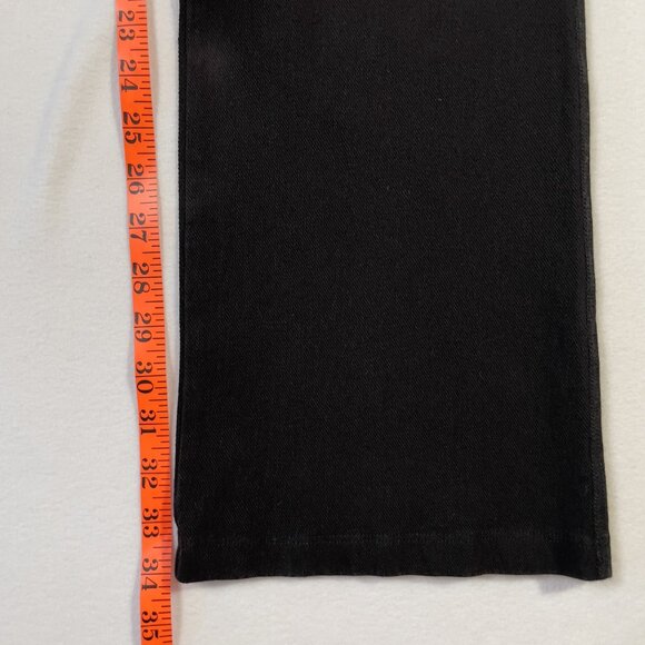 Woman with Control Flair Denim Pants Black 34" Inseam Size M TALL - Picture 12 of 16